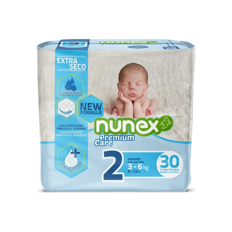 Embalagem Fraldas Nunex Premium Care T2